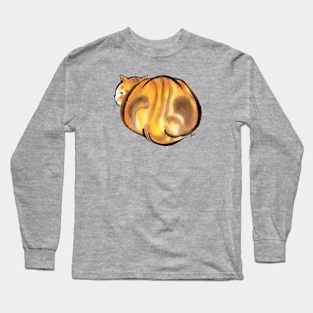 Pumpkin cat Long Sleeve T-Shirt by juliewu